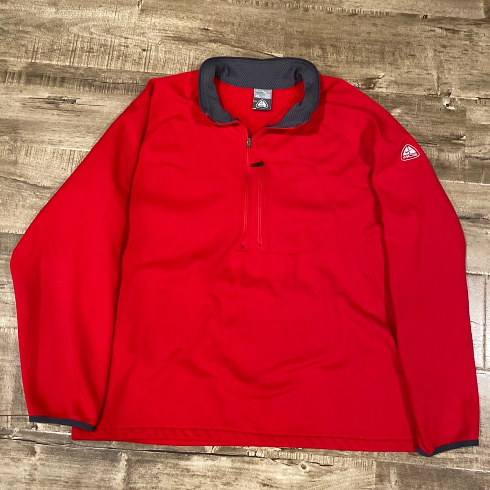 Nike ACG Red 1/4 Zip LS Sweater